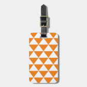 Oranje driehoekspatroon bagagelabel (Voorkant verticaal)