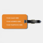 Oranje driehoekspatroon bagagelabel (Achterkant horizontaal)