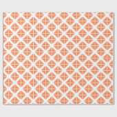 Oranje driehoekspatroon cadeaupapier (Vlak)