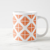 Oranje driehoekspatroon grote koffiekop (Rechts)