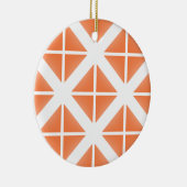 Oranje driehoekspatroon keramisch ornament (Rechts)