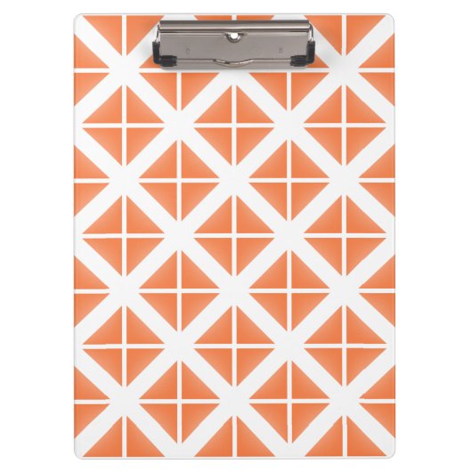Oranje driehoekspatroon klembord (Voorkant)