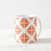 Oranje driehoekspatroon koffiemok (Voorkant rechts)