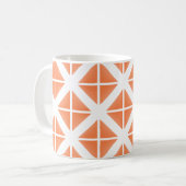 Oranje driehoekspatroon koffiemok (Voorkant links)