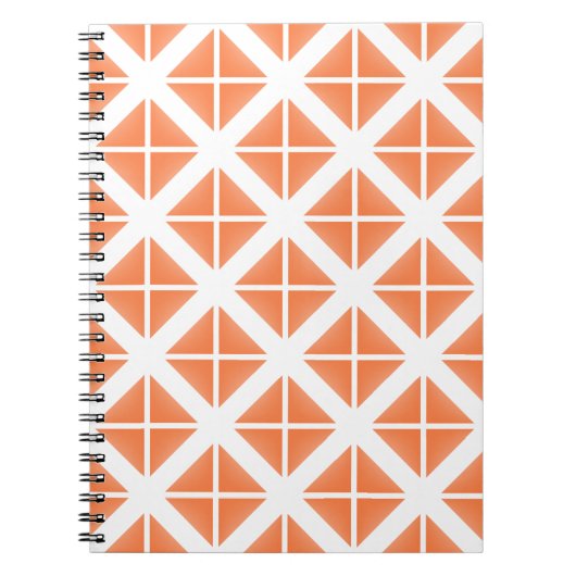Oranje driehoekspatroon notitieboek (Voorkant)