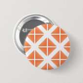 Oranje driehoekspatroon ronde button 5,7 cm (Voorkant /achterkant)