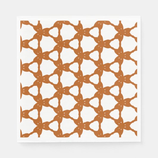 Oranje driehoekspatroon servet (Voorkant)