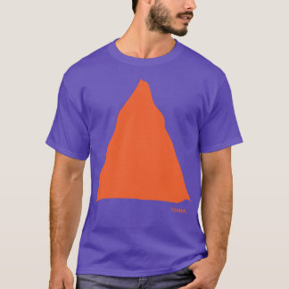 Oranje driehoekvorm t-shirt