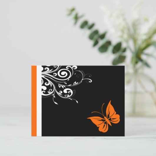 Oranje driemaandelijkse wervelingen briefkaart (Staand voorkant)