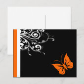 Oranje driemaandelijkse wervelingen briefkaart (Voorkant / Achterkant)