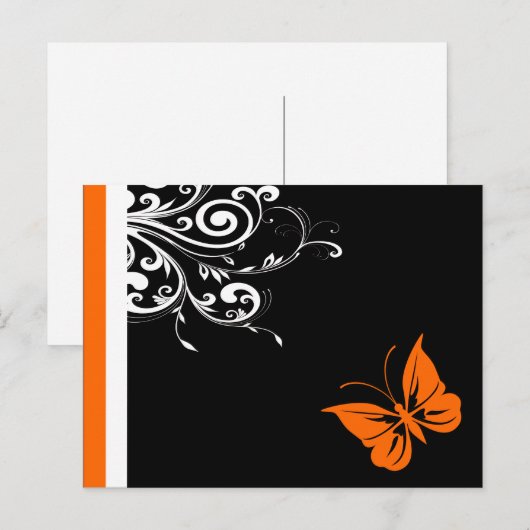 Oranje driemaandelijkse wervelingen briefkaart (Voorkant / Achterkant)