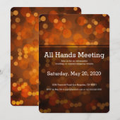 Oranje Drijfmest verlicht Alle Hands Uitnodiging v (Voorkant / Achterkant)
