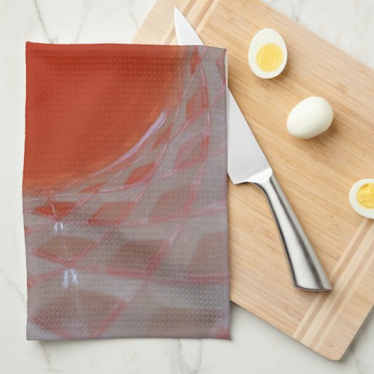 Oranje drink in kristalglas theedoek (Quarter Fold)