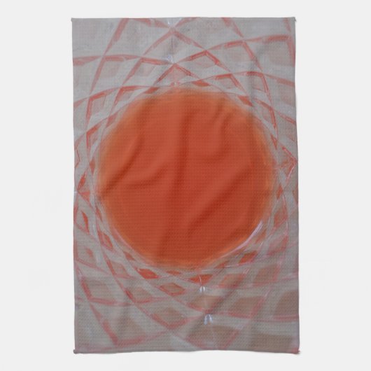 Oranje drink in kristalglas theedoek (Verticaal)