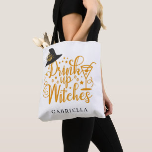 Oranje Drink Op Heksen Calligraphy Tote Bag