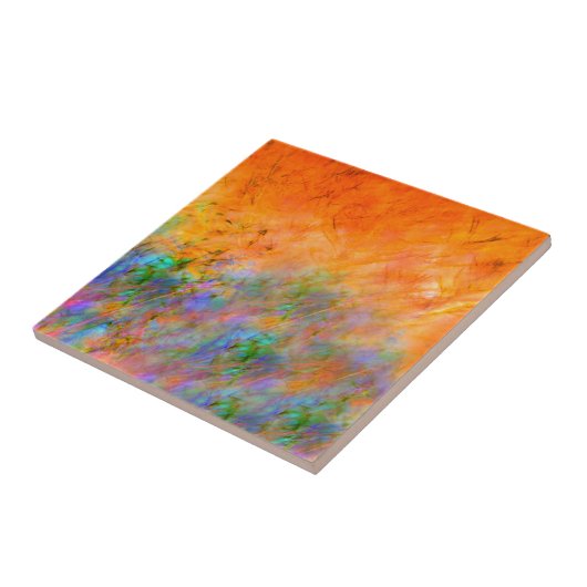 Oranje dromen tegeltje (Zijkant)