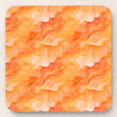 Oranje droomgolven bier onderzetter (Voorkant)