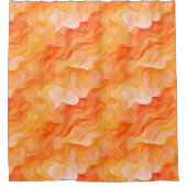 Oranje droomgolven douchegordijn (Voorkant)