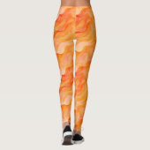 Oranje droomgolven leggings (Achterkant)