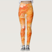 Oranje droomgolven leggings (Voorkant)