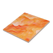 Oranje droomgolven tegeltje (Zijkant)