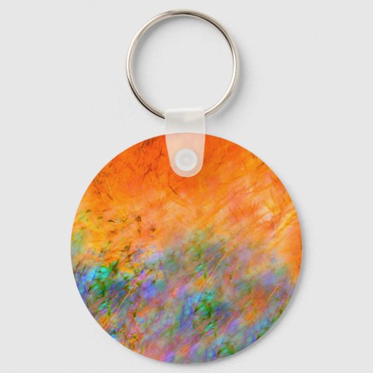 Oranje Droomlandschap Sleutelhanger (Voorkant)