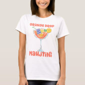 Oranje Drop Martini Mahjong Cocktail T-Shirt (Voorkant)