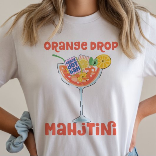 Oranje Drop Martini Mahjong Cocktail T-Shirt