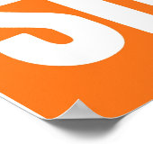 Oranje druk voor ruw en shine poster (Hoek)