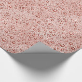 Oranje druppeltjes cadeaupapier (Hoek)