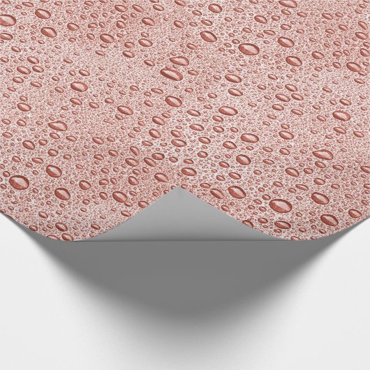 Oranje druppeltjes cadeaupapier (Hoek)