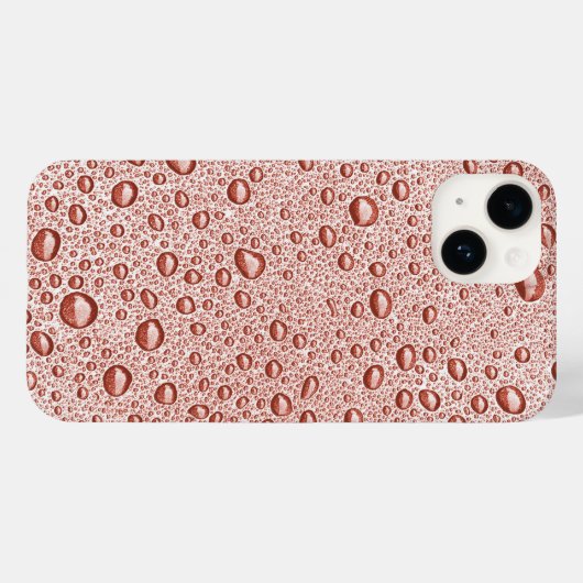 Oranje druppeltjes Case-Mate iPhone case (Achterkant (horizontaal))