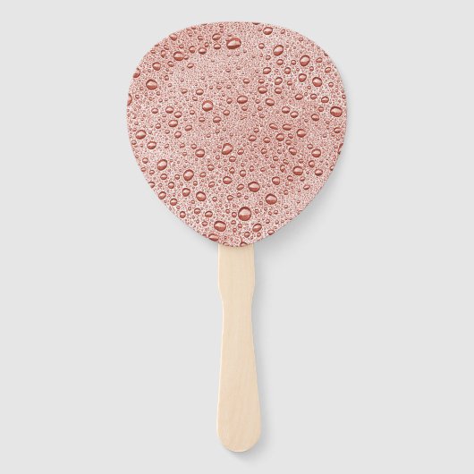 Oranje druppeltjes handwaaier (Voorkant)