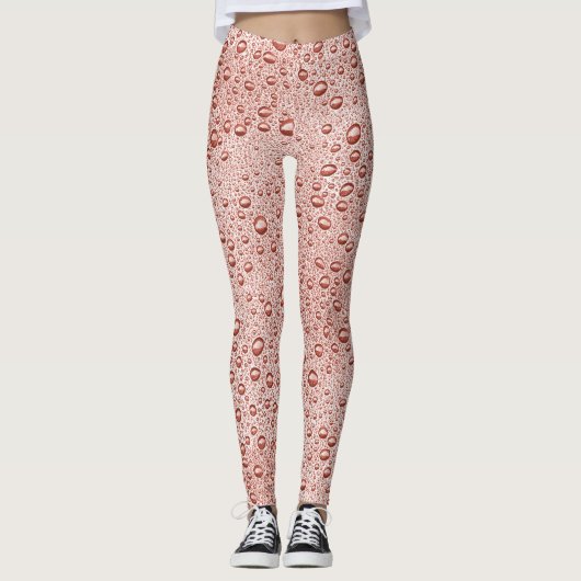 Oranje druppeltjes leggings (Voorkant)