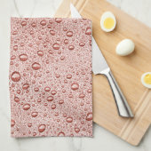 Oranje druppeltjes theedoek (Quarter Fold)