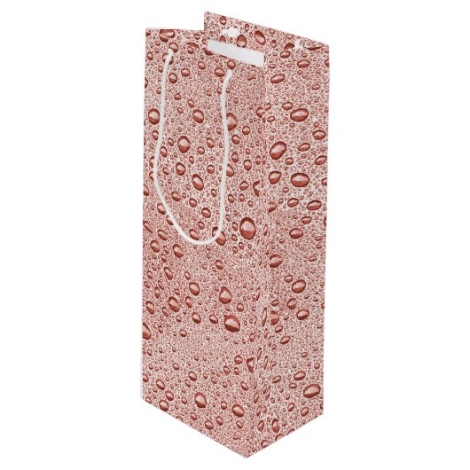 Oranje druppeltjes wijn cadeautas (Voorkant Gekanteld)