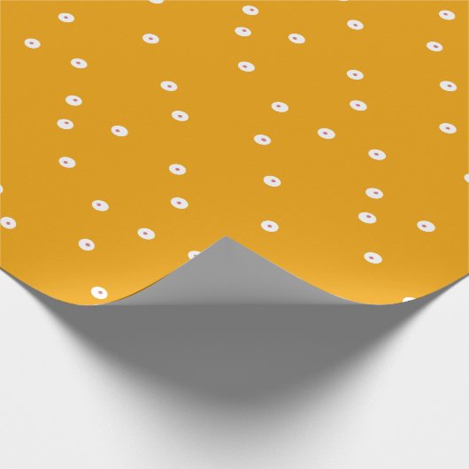 Oranje dubbele Stippen Cadeaupapier (Hoek)