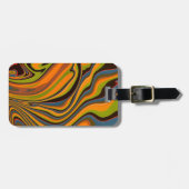 Oranje dubbelzijdig Bagagelabel (Voorkant horizontaal)