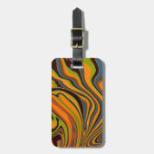 Oranje dubbelzijdige bagagelabel (Voorkant verticaal)