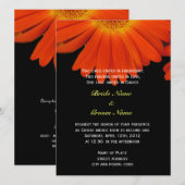 Oranje duitse bloem Christelijke bruiloft Kaart (Voorkant / Achterkant)