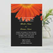 Oranje duitse bloem Christelijke bruiloft Kaart (Staand voorkant)