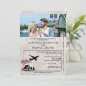 Oranje Duitsland Passport Wedding Kaart (Staand voorkant)