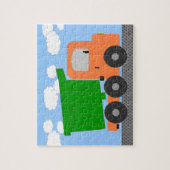 Oranje Dumb Truck Digital Art Legpuzzel (Verticaal)