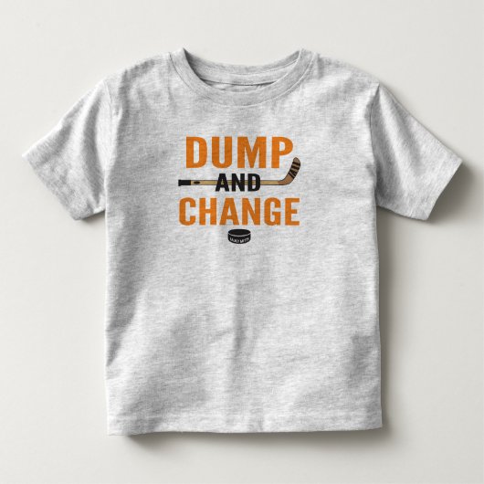 Oranje Dump en Change Hockey Kinder Shirts (Voorkant)