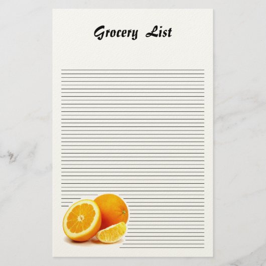 Oranje dunne banketbakkerswerk briefpapier (Voorkant)