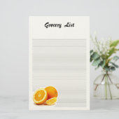 Oranje dunne banketbakkerswerk briefpapier (Staand voorkant)