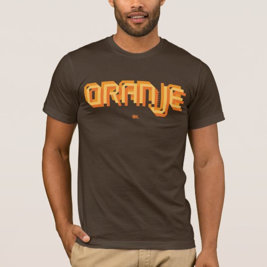 Oranje Dutch Soccer - Bruin Shirt (Voorkant)