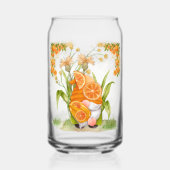 Oranje Dwerg Blikvorm Glas (Achterkant)