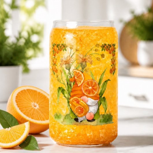 Oranje Dwerg Blikvorm Glas