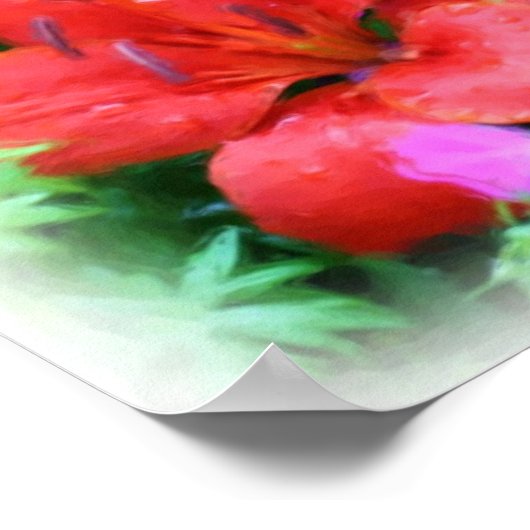 Oranje dwergkunst poster (Hoek)